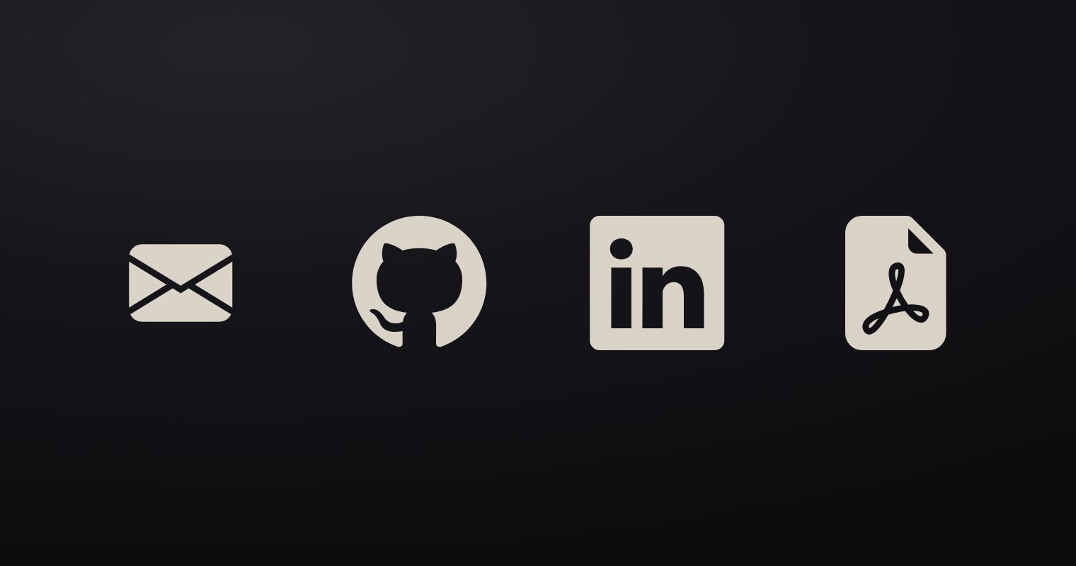 The four routes: email, GitHub, LinkedIn and the résumé