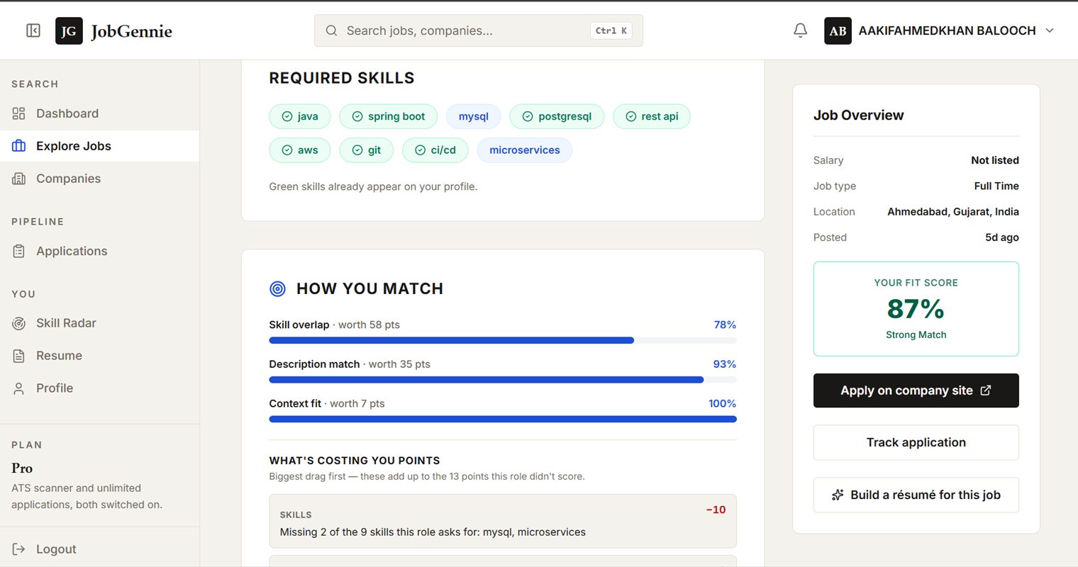 How you match — skill overlap, description match and content fit behind an 87% fit score